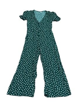 Reformation Green Floral Jumpsuit one piece size 0